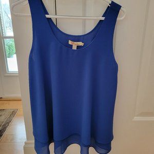Aryeh Sleeveless Layered Royal Blue Top, Size M